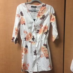 White floral romper
